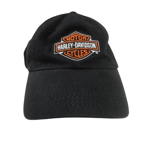 Vintage Y2K Harley Davidson Black Embroidered Streetwear Adjustable Baseball Cap - Picture 4 of 7